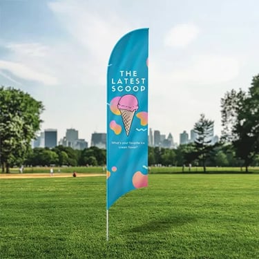 Event signage type - outdoor flag