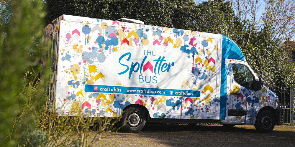 A view of the Splatter bus vehicle conversion.