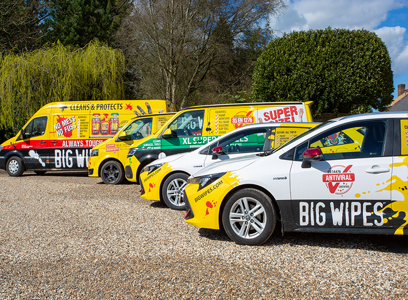 BIG Wipes fleet wrap 2023