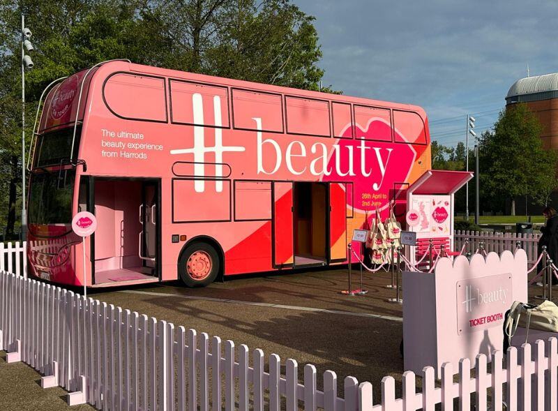 Harrods H beauty bus